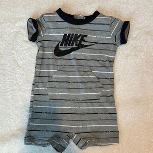 Nike Kids Gray Striped Bodysuit